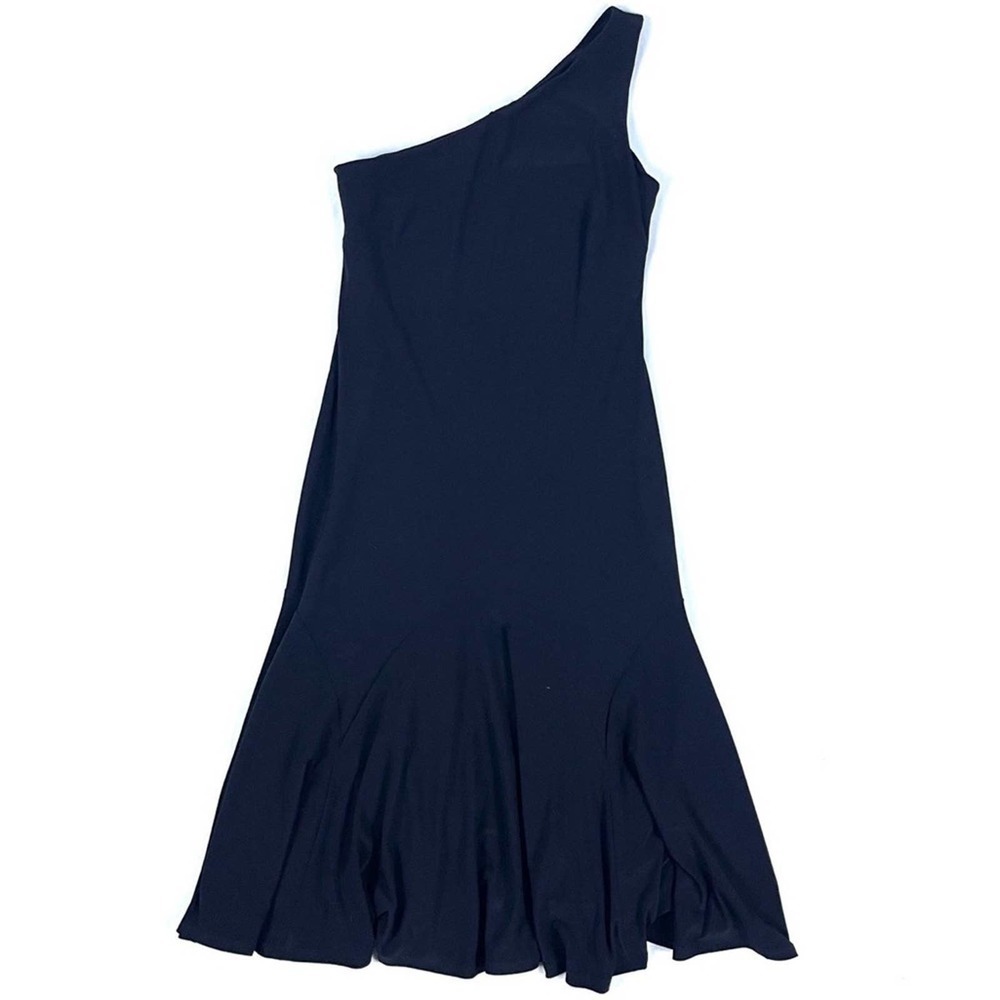 American Living Black Stretch One Strap A Line Dress - Picture 2 of 4